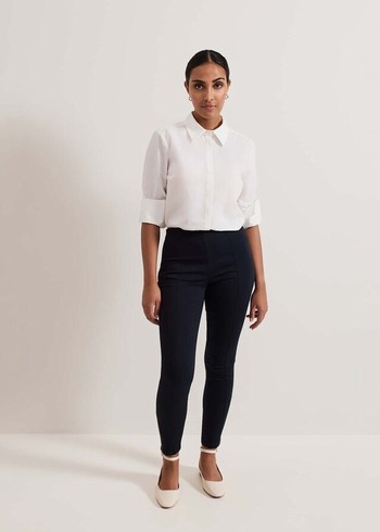 Phase Eight Petite Amina Skinny Trousers Indigo USA | 2638041-KX